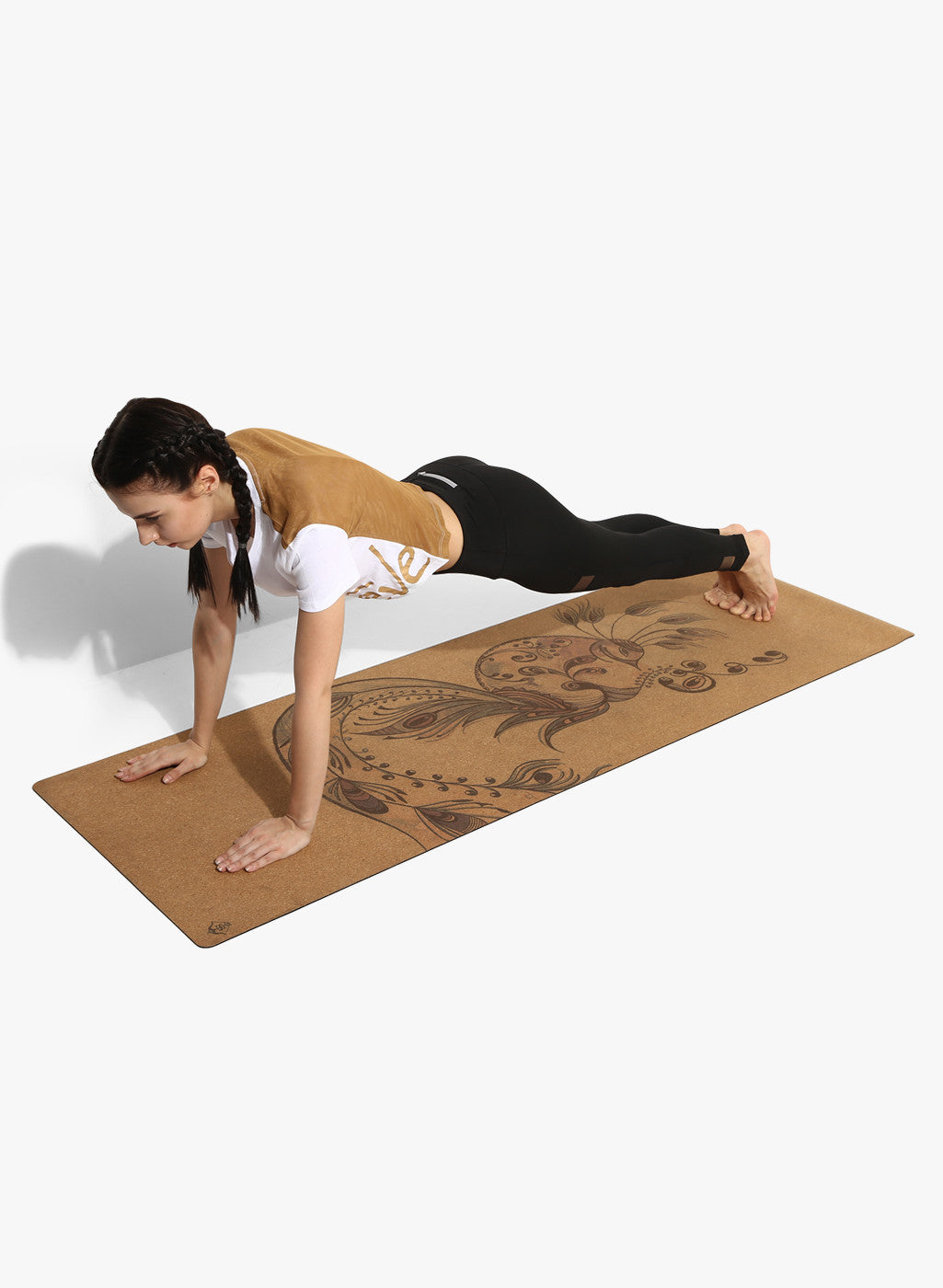 Spiritual Warrior has eco-friendly, organic cork and natural rubber yoga mats. They are non-slip, high quality, with good cushioning for the joints and portable