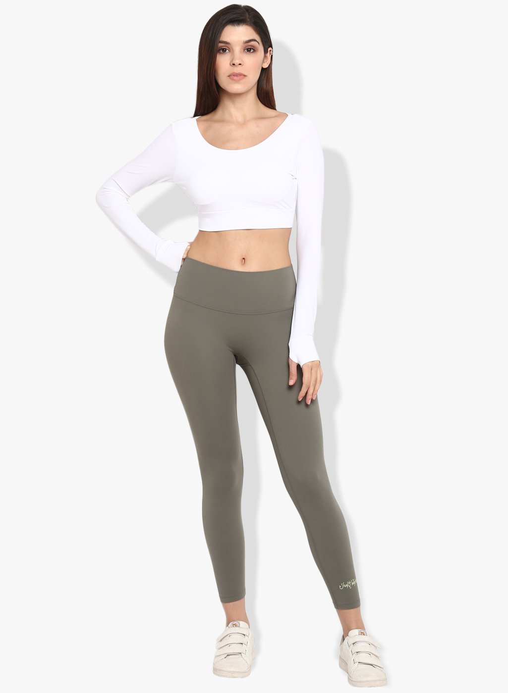 Shakti Warrior Jyoti Crop Top White