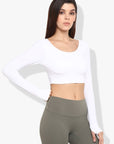 Shakti Warrior Jyoti Crop Top White