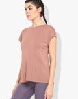 Shakti  Warrior Sutra Split Back t-shirt blush